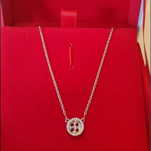 Uno De 50 1BY STAY CLOSE Necklace White Topaz 18" - Picture 5 of 10